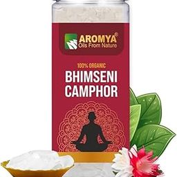 Aromya Pure Bhimseni Camphor Kapoor/Kapur Jar | 100% Pure Camphor Purifying & Pleasant Fragrance for Pooja, Hawan, Air Freshener | Unadulterated Camphor- Bhimseni Camphor- 150 Grm Pack of 1-image-11