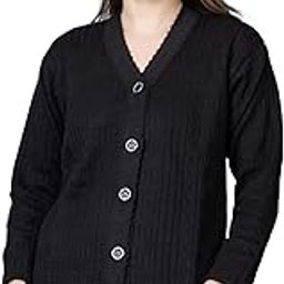Women’s Woolen Acrylic V-Neck Cardigan Sweater | Full Sleeve Button-Up Winterwear | Stylish & Warm Outerwear for Girls & Ladies-image-38