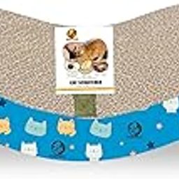 Foodie Puppies 2-in-1 Reversible Cat Scratcher Pad with Catnip for Cats & Kittens, (Breaker) | Durable Corrugated Cardboard Cat Scratch Post for Furniture Protection, Play & Rest (44cm x 21cm x 4cm)-16