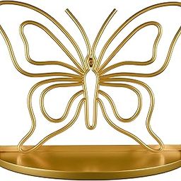 Home Decor'z Decorative Metal Butterfly Wall Shelf, Gold-image-16