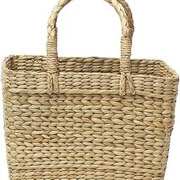 Habere India-All the Cultures Fabricating India Handmade Gift Hamper Baskets|Decorative Storage Baskets|Clothes Storage Baskets|Fruit Baskets (Small Rectangular (26 * 18 * 11)) Dry Grass-image-31