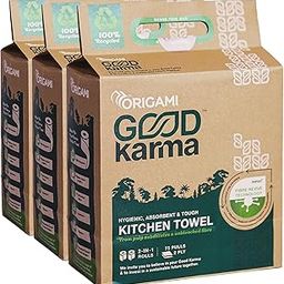 Origami Good Karma 2 Ply Kitchen Tissue Paper Roll - Pack of 6 (75 Pulls Per Roll, 450 Sheets)-image-11