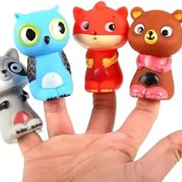 TOYRENTTO Animal Finger Puppets Set Adorable Owl, Raccoon, Fox, and Bear Characters Soft Rubber Toys for Kids Interactive Storytelling, Imaginative Play, and Educational Fun-picture-20