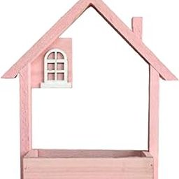 ATORSE Hanging Wall Planter Shelf and Frame Flower Pot Frame for Photo Prop Balcony Pink-image-84