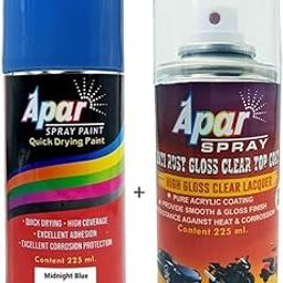 APAR Automotive Spray Paint Midnight Blue (RC Colour Name) + GC Compatible for Maruti Swift, WAGNO R-225 ml (Pack of 2-Pcs)-image-93