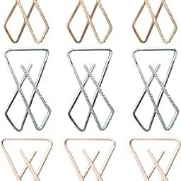 iBuddy Saree Pins For Women Stylish - 9 Pcs, Pins for Hijab Dupatta Pins Chunri Scrafs & Saree Pin for Women (3 Gold, 3 Silver, 3 Rose Gold)-image-25