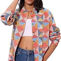 Beeswax Women and Girls Long Sleeves Collared Neck Button Front All Over Printed Cotton Boyfriend Shirts-image-36