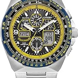 Mens Eco-Drive Promaster Skyhawk A-T Stainless Steel Bracelet Analog Watch - 46Mm - Jy8125-54L, Dial-Color:Black, Band Color:Silver-image-38