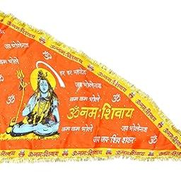 GENERIC God Shiv Ji Flag Orange Standard Size Wall Mount Washable Cotton Religious Event Home Room Garden-image-88
