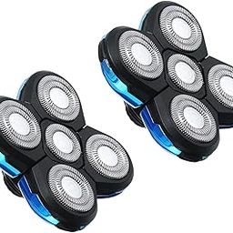5 Head Shaver Heads, 2PCS Shaver Blade Heads Shaver Replacement for Electric Razor Shaving Bald Tool, Head and Face Electric Razor Shaver Head-36