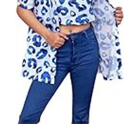 kaajal by vidhi Women's Printed Modal Satin Tube Top And Collared Cover-up/Jacket Set-picture-8
