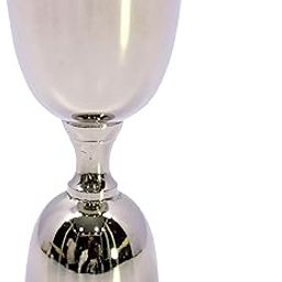 eSplanade Brass Liquor Peg Measuring Glass Jigger Bar Tool - Double Sided - 30 and 60 ml - Silver-image-62