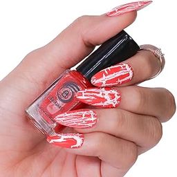 Beromt BURNING LAVA Crackle Nail Polish Smooth Cracked texture Lustrous 10ml - BNP9009-image-11