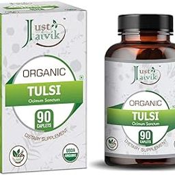 Just Jaivik Organic Tulsi - 750mg - 90 Tablets | Respiratory Wellness-image-20