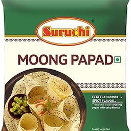 Suruchi Moong Papad - 200g | Made with Pure Quality Moong Dal | Crispy & Flavorful Ready To Fry, Roast Papad | 100% Natural Ingredients | Perfect Snack or Meal Side (Pack of 1)-image-93