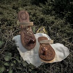 Wooden Cave® Khadau Chappal for Men | Wooden Charan Paduka for Puja, Wearable Wooden Chappal Eco-Friendly (Rosewood) (10UK, Strap-WEAR)-image-61