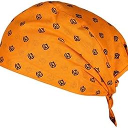 BISMAADH Unisex Sikh Religious Khanda Skull Cap Beanie Dew Doo Rag Head Wrap Headband Sweatband for Outdoor Running-image-41