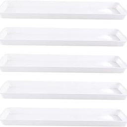 UJEAVETTE 5X Plant Saucers Heavy Duty Flower Pot Trays for Courtyard Garden Windowsill White-37