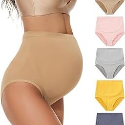 Cotton Women's Over The Bump Maternity Support Panties High Waist Full Coverage Pregnancy Underwear Plus Size-image-83