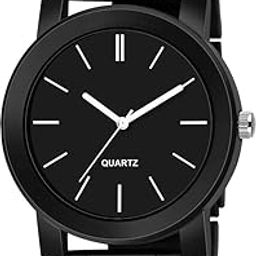 Stainless Steel Watch Series Analogue Men's Watch (Black Dial Mens Long Colored Strap) -W219-45