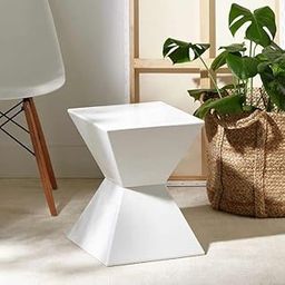 PREDELLA Vintage Solid Geometric 3D Square 2 Sided Pyramid Shape Bar Stool | Foot Stool | Side Table | Night Stand | Corner Bedside Table | Coffee Table | Accent Table-image-83