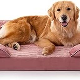 FURTIME Orthopedic Bed for Extra Large Dogs, Waterproof Dog Beds Large Sized Dog, Ultra Comfy Supportive Foam Dog Sofa Bed with Removable Washable Cover, Extra Large Egg Foam Couch Bed, Nonskid Bottom-image-50