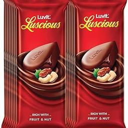 LuvIt. Luscious Fruit & Nut Chocolate Bars | Multipack | Deliciously Smooth | Pack Of 15-46Gm Each-image-43