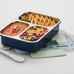 Green Tales Stainless Steel Lunch Box | Lunch Box for Office | Lunch Box for School | Tiffin Box I Ideal for 12+Year Teenagers,1000 ML (3 Compartment, Multi Colour)-image-62