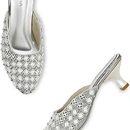 rocia by Regal Women Hand Embroidered Jeweled Heel Mojris-picture-47