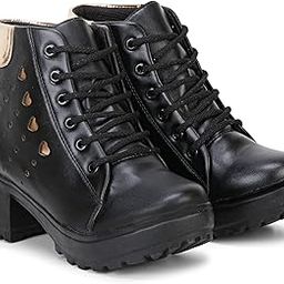 Women's and Girls High Ankle Denim Stylish Boots-image-53