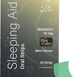 Pure Craft Sleeping Aid Strips | Plant Based Natural Melatonin with Mint Flavour for Restful Sleep, Relaxation & Quality Sleep | Sugar-Free, Easy-Dissolve Oral Strips - 30 Strips-32