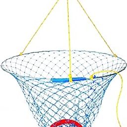 Crabber's World Folded Fishing Net Trap - Portable & Easy to Use Premium Crab Catching Net (16 Inch | 4 Mm with 9 Meter Rope)-15