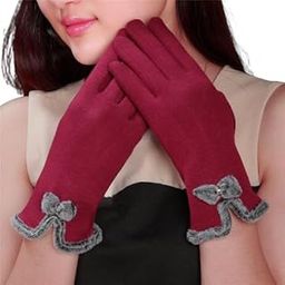 FIRMED STRING Woolen Winter Warm Cozy Gloves (With Mobile Screen Touch) for Women's & Girl's_Free Size-6