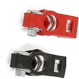 PANISTHA 2 Pieces Black & Red Petrol Car Adjustable Battery Terminal Clamp Clips Positive-Negative-22