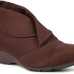 Women Brown Wedge Heel Regular Boots-image-2