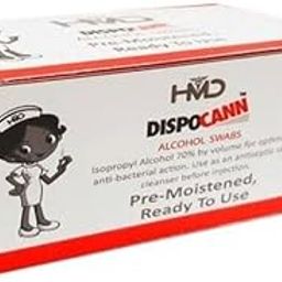 Anmol Dispovan Dispocann Alcohol Swabs | Sterile Cotton Disinfection Prep Pads for Injection and Skin Cleansing | Skin Antiseptic Wipes - Pack of 100-3