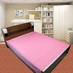 PRIMAH Plastic PVC Mattress Protector Double Bed Mattress Protector Sheet (72x75 Inch)-image-19