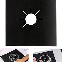 Arkit Gas Stove Burner Covers Pad Non Stick Stove Protector Cover Reusable Easy Clean Top Stove Burner Mat Gas Burner Cover Liner Mat Fire Protection-image-77
