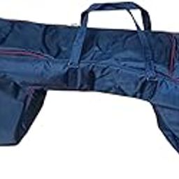 Veena Travel Bag, Navy Blue with Red Trim, Soft Foam Padded Carrying Case with Handles, Sapthagiri brand-image-13