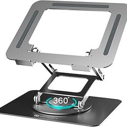 Portronics My Buddy K11 Pro Metal Laptop Stand with 360° Rotation, Adjustable Height & Angle, Improves Air Ventilation, 10 Kgs Max Weight for Laptops & MacBook(Silver)-18