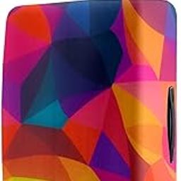 Marble Print Travel Suitcase Protective Cover|Medium|Fit 22-26 Inch Luggage|Eco-Friendly|Polyester-Spandex|65cm (24 inch)|Luggage Protectors|Anti Scratch|Pack of 1|Maroon-image-50