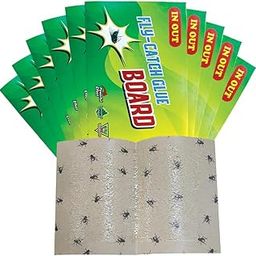 in Out Fly Sticking Glue Board/Sticky Trap for Housefly, Get rid of houseflies with Fly Sticking Board (Pack of 10)-image-10