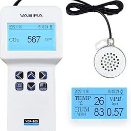 CO2 Meter Data Logger NDIR Sensor. Temperature, Humidity, VPD Meter.-46