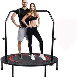 COOLBABY Adult Trampoline Mini Fitness Home Exercise Indoor Trampoline Adult Gym Motion Foldable Trampoline Exercise to Lose Weight Jump Bed 40 inc include handle-image-61