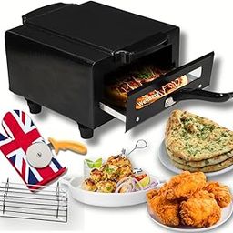 Wellberg Advance Mini 10-Inch Electric Tandoor | Multi-Purpose Pizza & Naan Maker | Compact Pizza Oven for Grilling, Roasting, Baking | Stainless Steel Heating | Portable & Easy to Clean for Home Use-image-77
