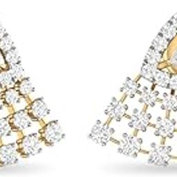 Yellow Gold and Solitaire Stud Earrings for Women-image-52