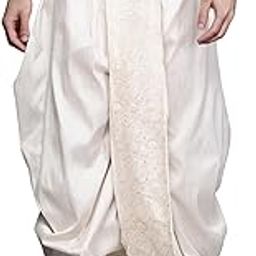 Men's Embroidered Art Silk Readymade Stiched Dhoti (1pc)-image-47
