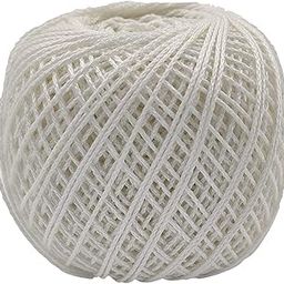 Prapti Handicrafts 3ply White Mercerised Premium Cotton Crochet Knitting Thread Yarn for Craft Fast Color Pack of 2 Ball (50gm x 2)-image-11