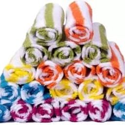 Skumars Love Touch Cotton face Towel Set (Pack of 24)-36
