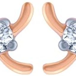 p.c. chandra jewellers 18k (750) Rose Gold and Diamond Stud Earrings for Women-picture-8